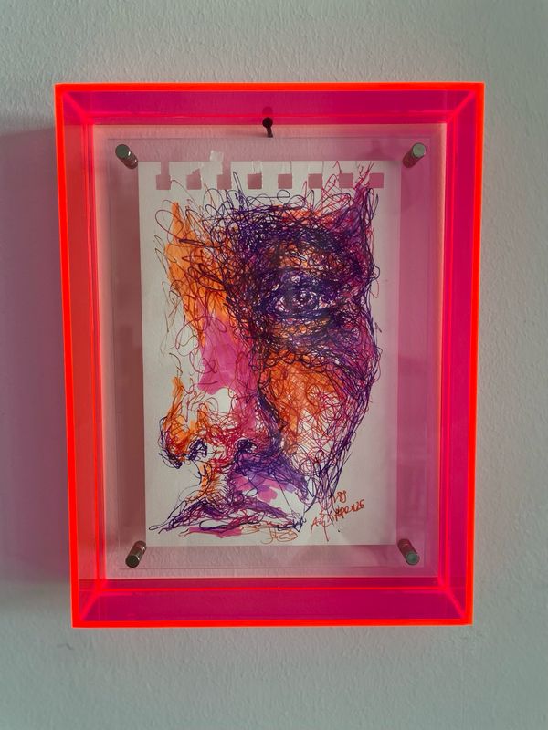 Sketch head pink & orange