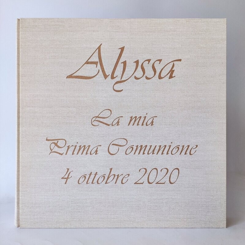 Album fotografico  scritta prima comunione e data