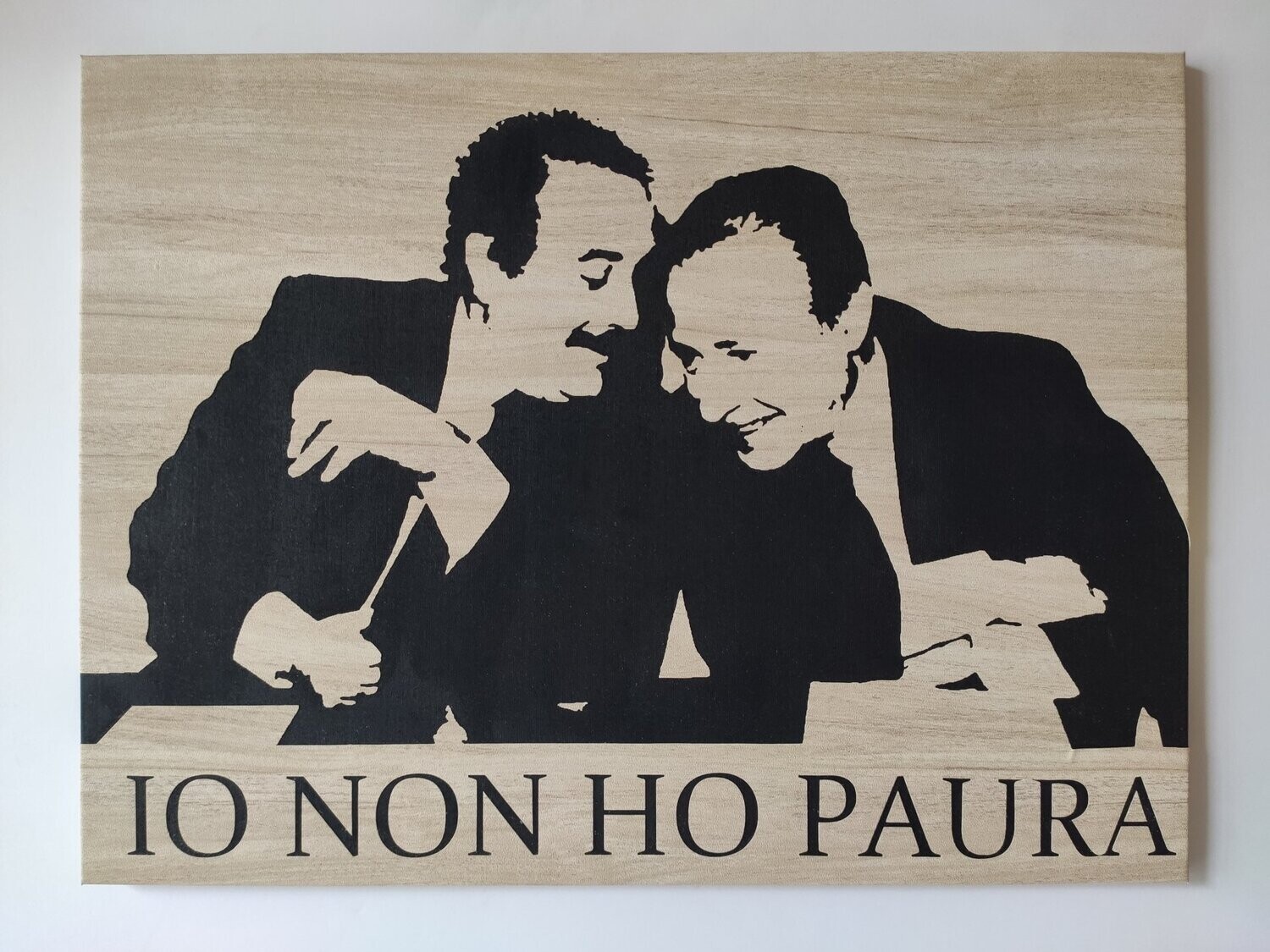 Quadro inciso Falcone e Borsellino con scritta