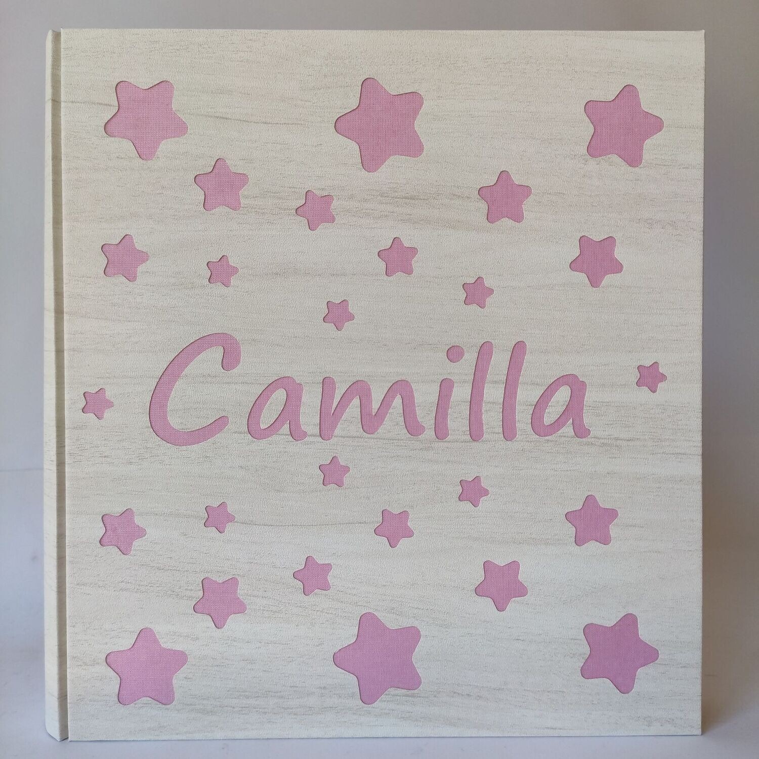 Album fotografico con nome e stelle