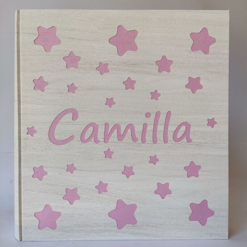 Album fotografico con nome e stelle