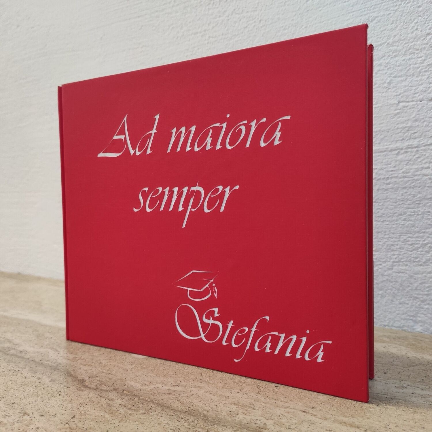 Album fotografico laurea ad maiora, tocco e nome