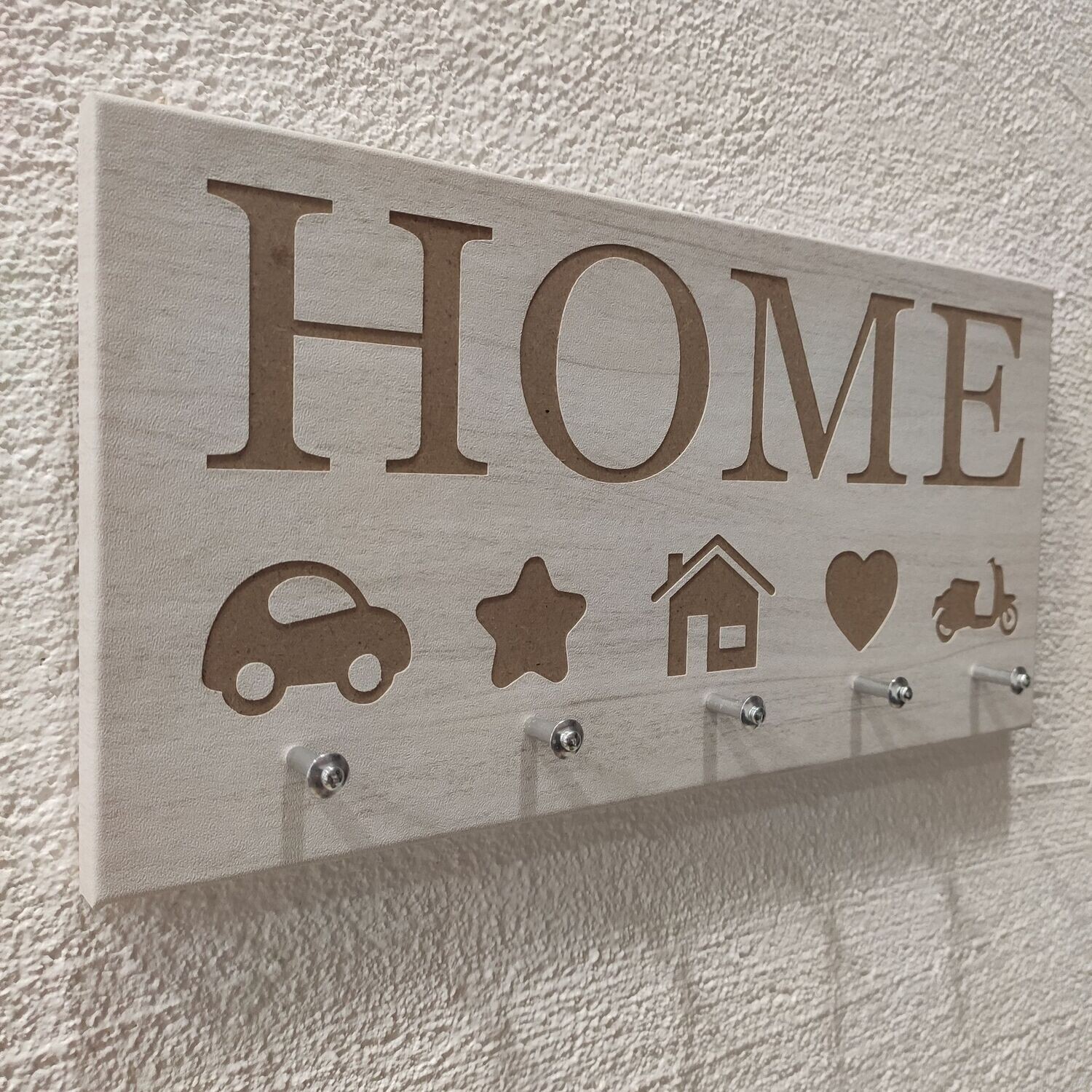 Appendino portamedaglie , portachiavi, appendichiavi HOME legno