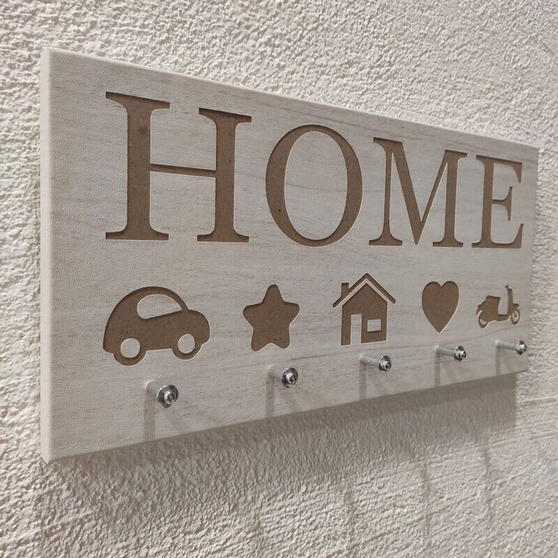 Appendino portamedaglie , portachiavi, appendichiavi HOME legno