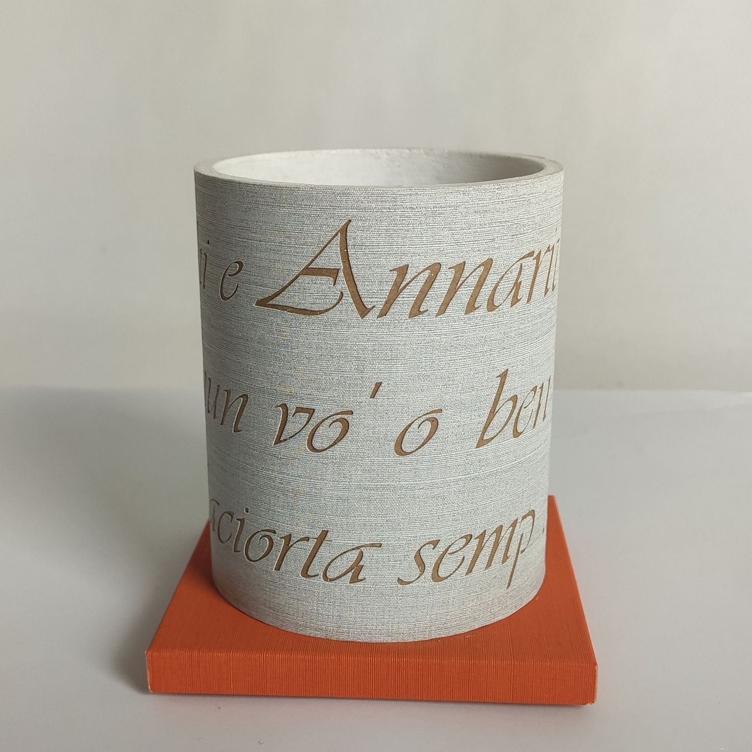 Portapenne frase incisa auguri in dialetto napoletano