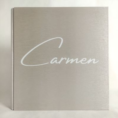 Album fotografico in seta con nome corsivo inciso