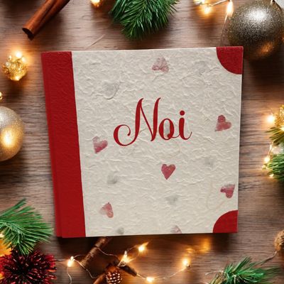 Album fotografico carta di riso cuori e "noi"