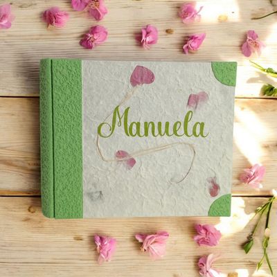 Album fotografico carta di riso cuori e nome 3