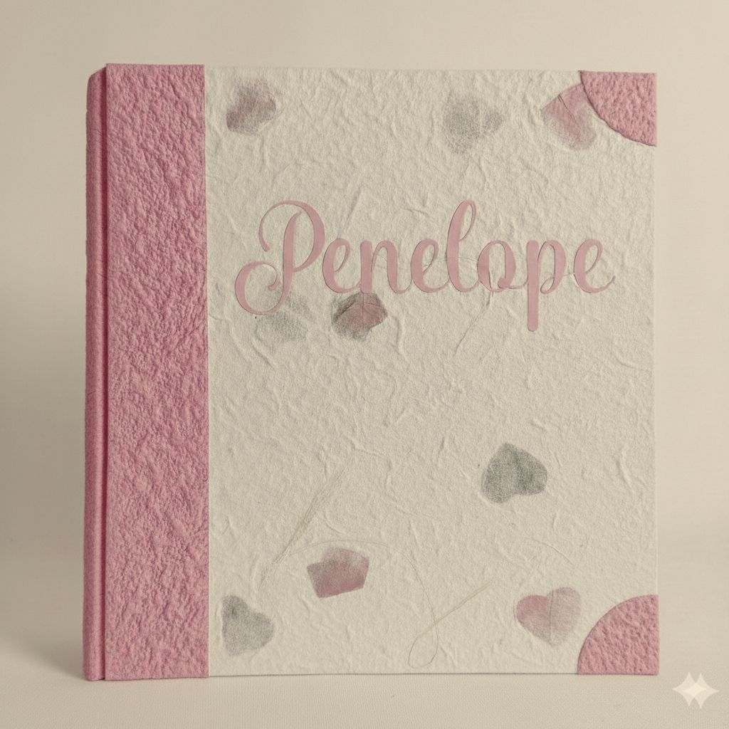 Album fotografico carta di riso cuori e nome 2 Album fotografico carta di riso cuori e nome 2