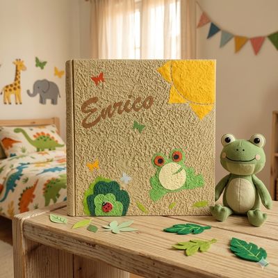 Album fotografico con rana ranocchio e nome Album fotografico con rana ranocchio e nome