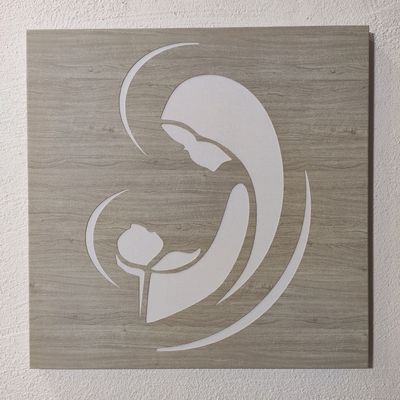 Quadro inciso Madonna con bambino