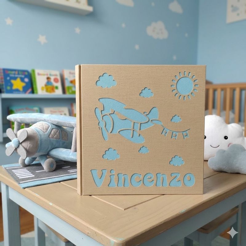 Album fotografico aeroplano aeroplanino con nome Album fotografico aeroplano aeroplanino con nome