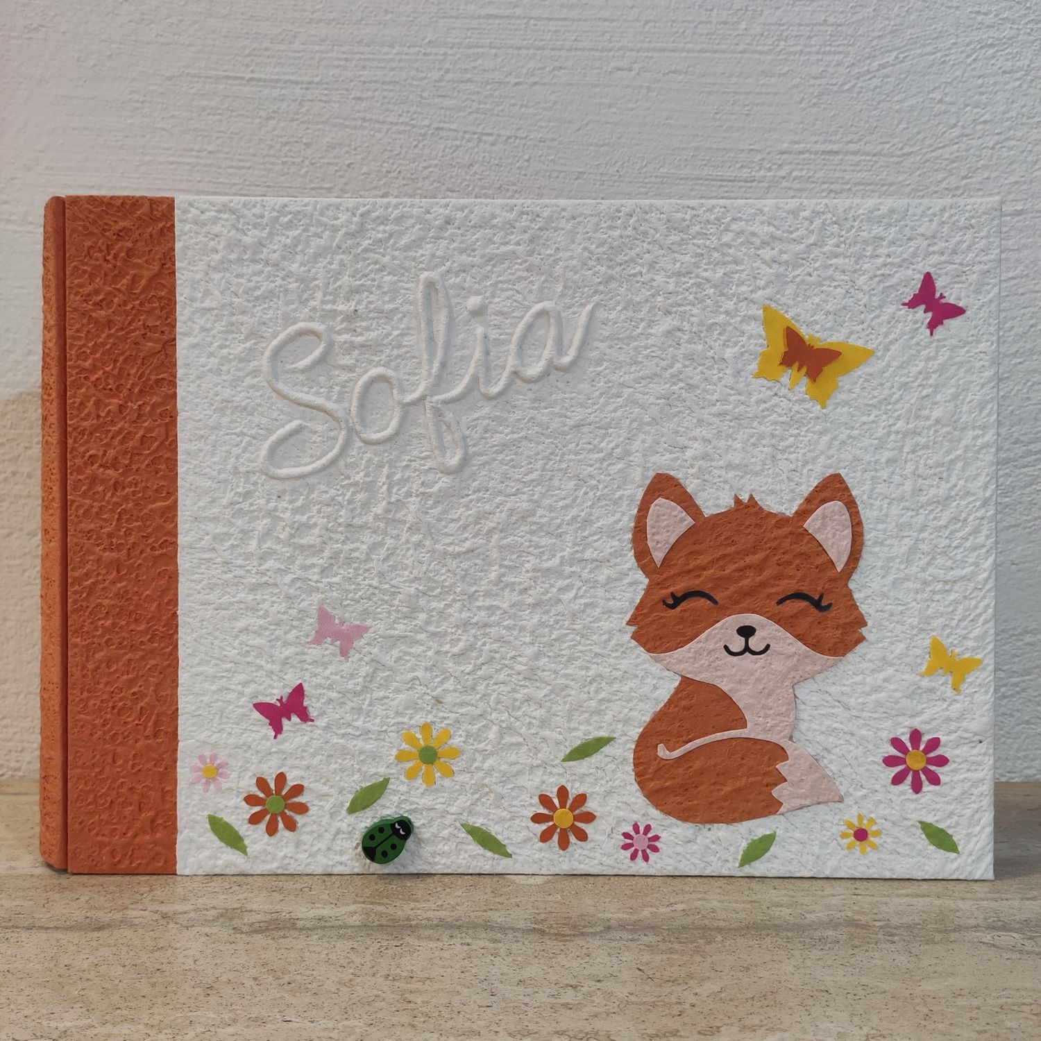 Album fotografico con volpe e nome Album fotografico con volpe e nome