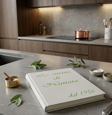 Ricettario cucina , raccoglitore di ricette con nome inciso