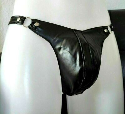 &quot;Leather-Look&quot; String &quot;for Real-Men&quot;  X-trem Hot, Super Edel, Nieten/Ringe, Size L / XL