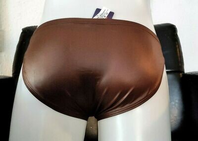 &quot;Leather Look&quot; Pants/Slip for Real Men, X-trem Hot, Softbund, Mattglanz, Brown, One Size