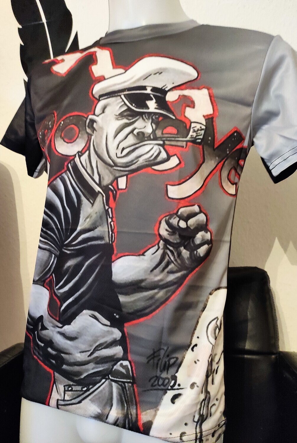 Cooles Männershirt &quot;Bad Popeye&quot;, Funshirt, Comic-Style, Colorprint, Gr. M, 2XL, 4XL