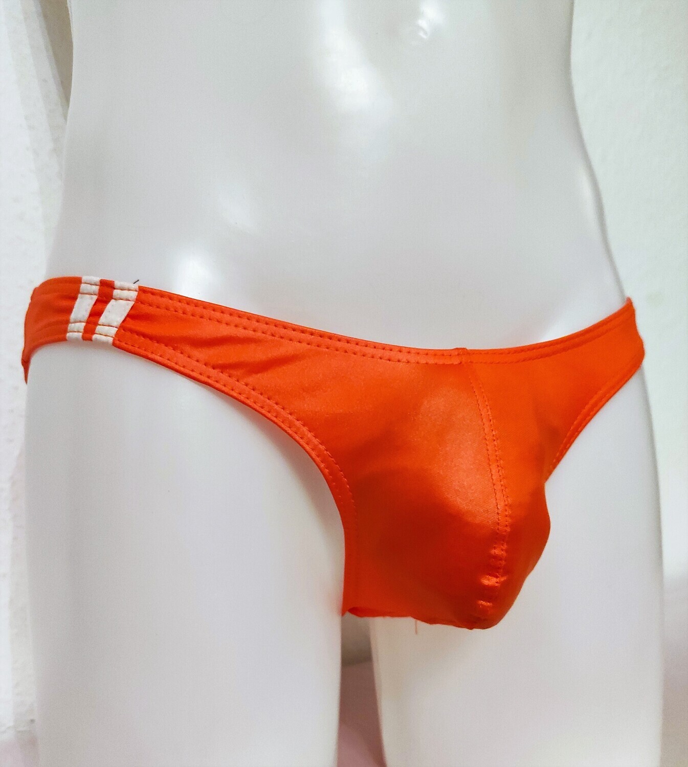 Second Skin Lederoptik Hipster/Slip Matter Lederglanz Mega Soft Touch Feeling, Orange L/XL