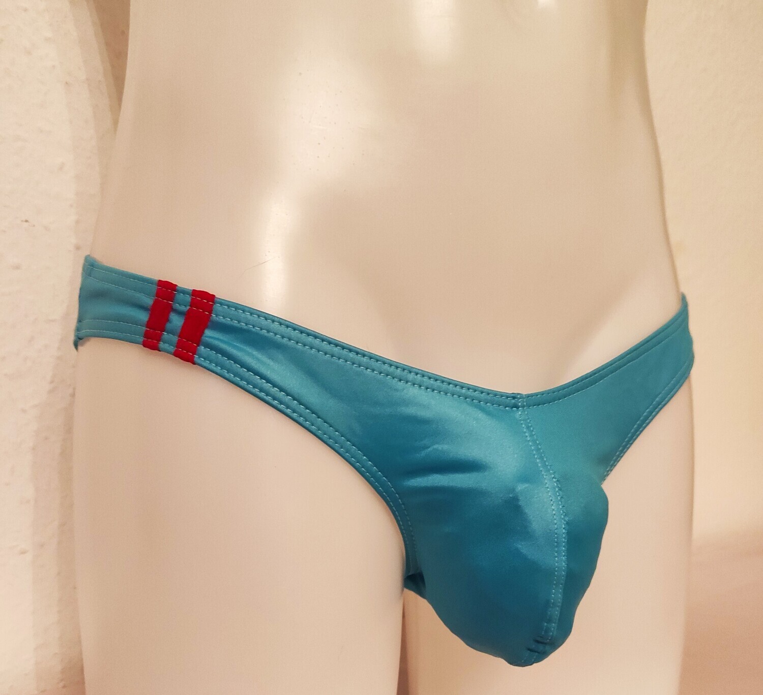 Second Skin Lederoptik Hipster/Slip Matter Lederglanz Mega Soft Touch Feeling, Türkis L/XL