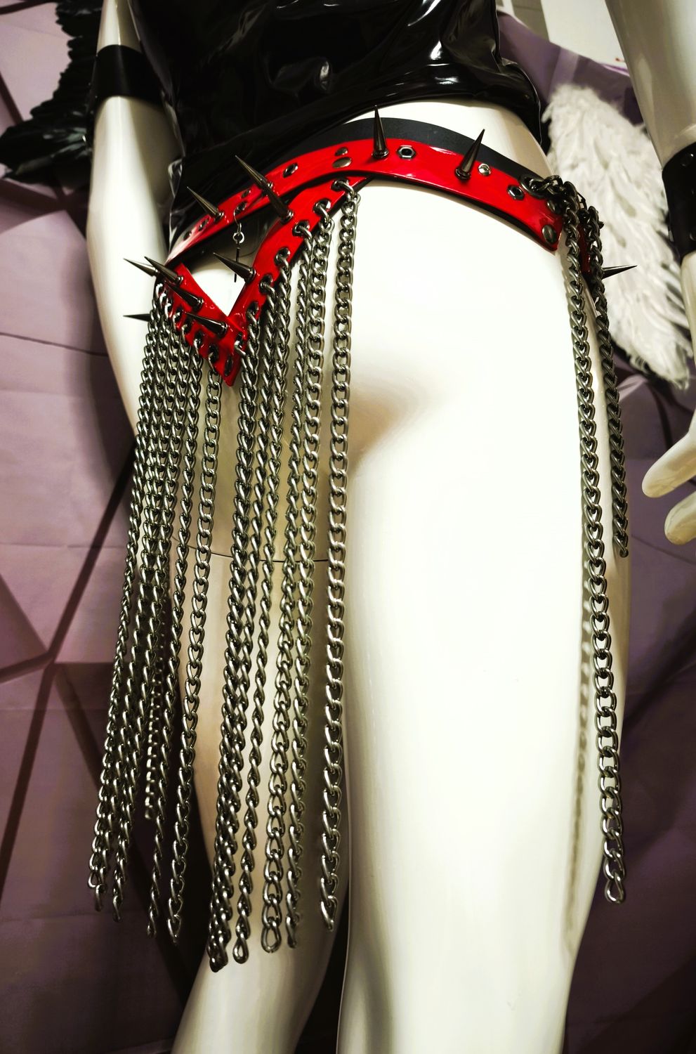 Specialz Kilt &quot;THOR&quot; Kettenrock Men Lack Leder Gothic Mittelalter Belted Skirt Gr. 1, Hüftumfang bis ca. 100cm (+/ - 😉)