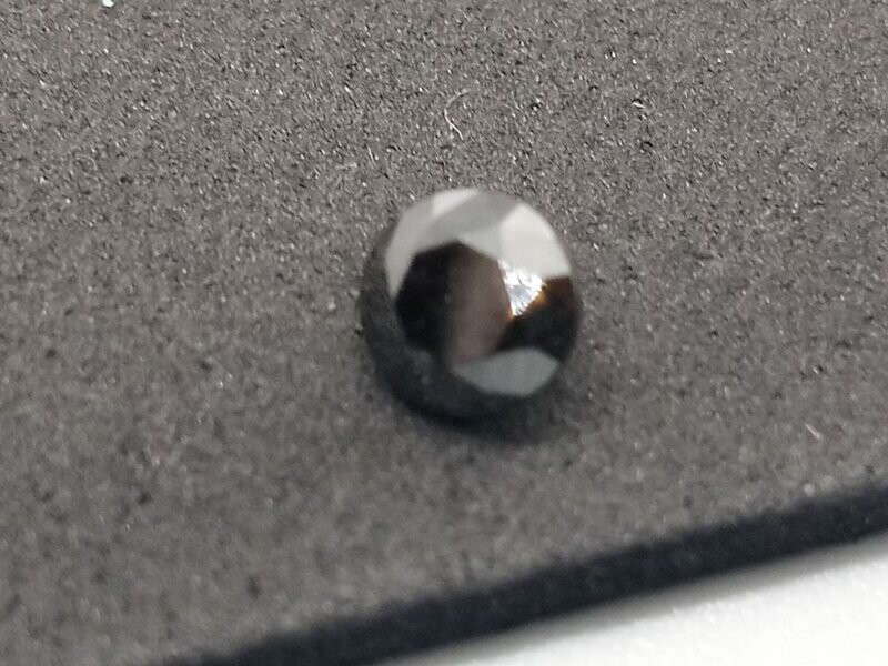 Natural Black Diamond, Round Cut, 0.70 CTS