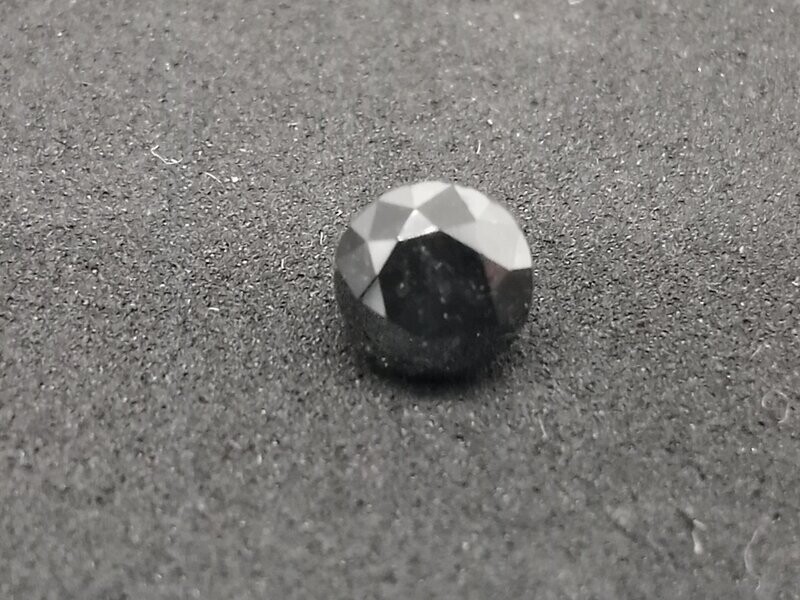 Natural Black Diamond, Round Cut, 0.55 CTS