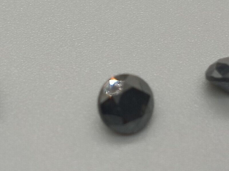 Natural Black Diamond, Round Cut, 1.40 CTS