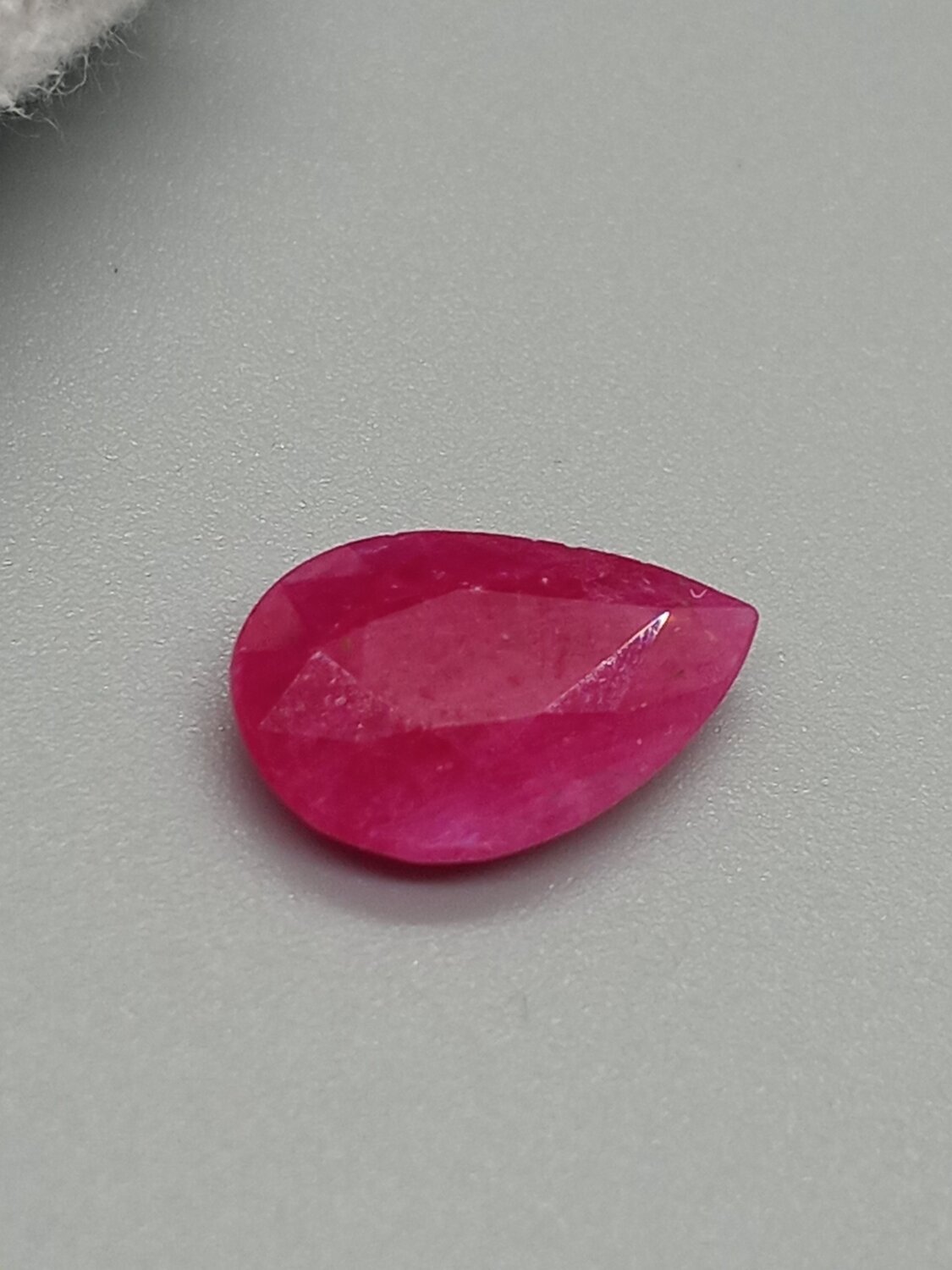 AFGHAN RUBY, PEAR CUT,  3.85 CTS