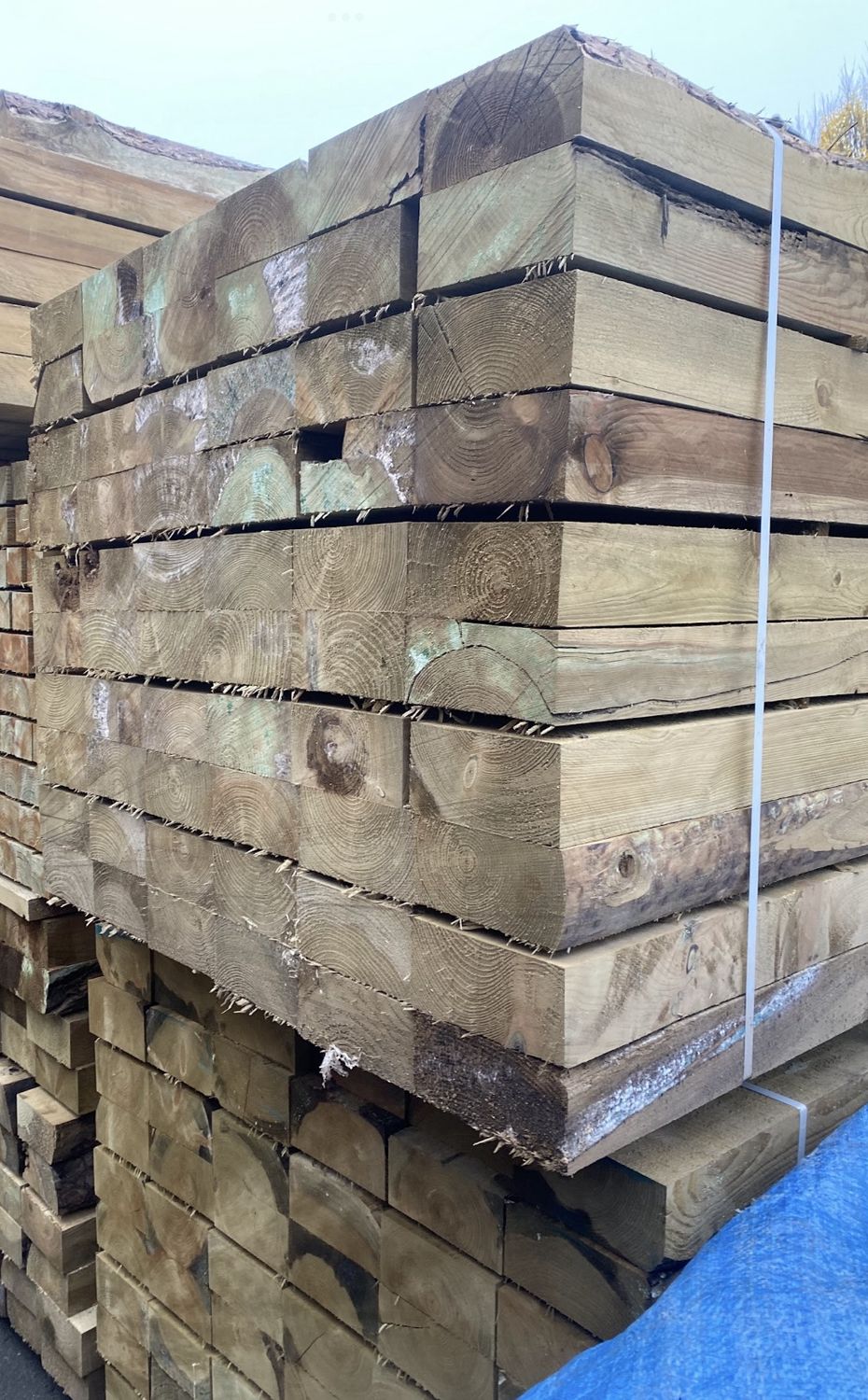 Garden Sleepers Treated Green 200 x 100 2.4mt