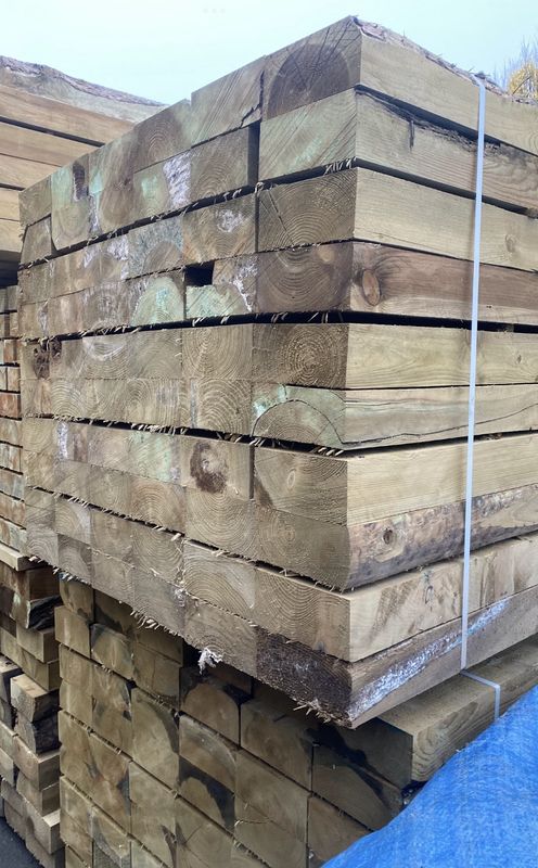 Garden Sleepers Treated Green 200 x 100 2.4mt