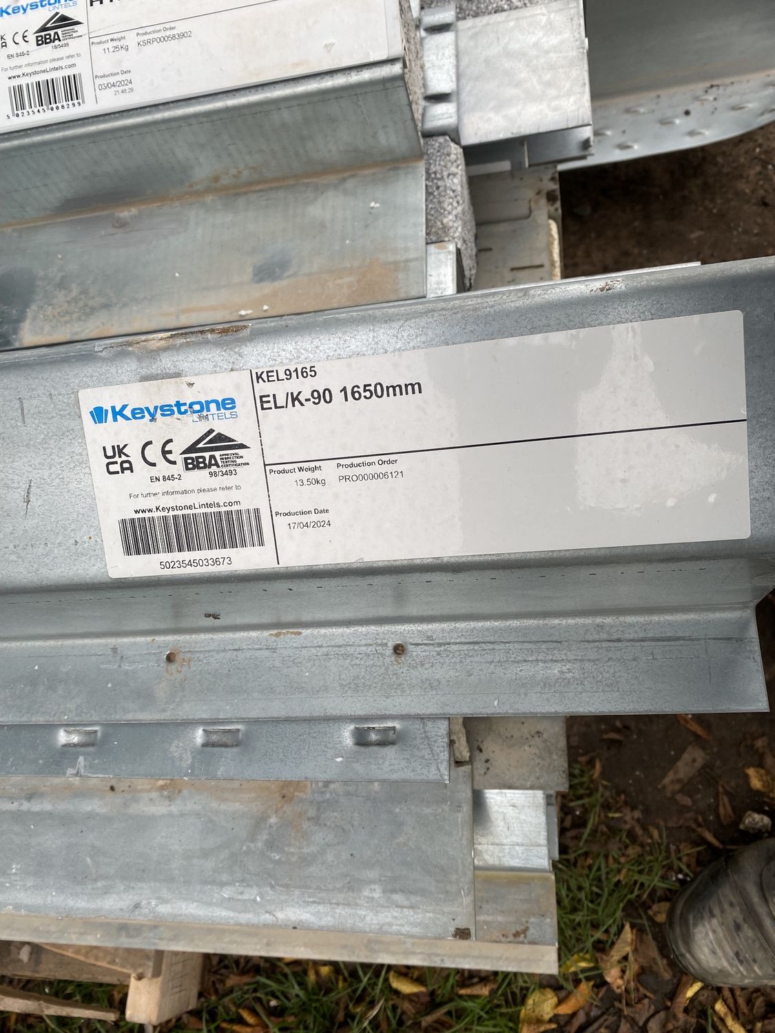 Keystone EL/K-90 Cavity Wall Eaves Lintel 1650mm
