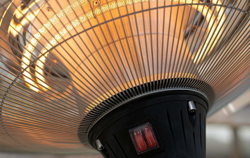 Silver Adjustable Standing Heater