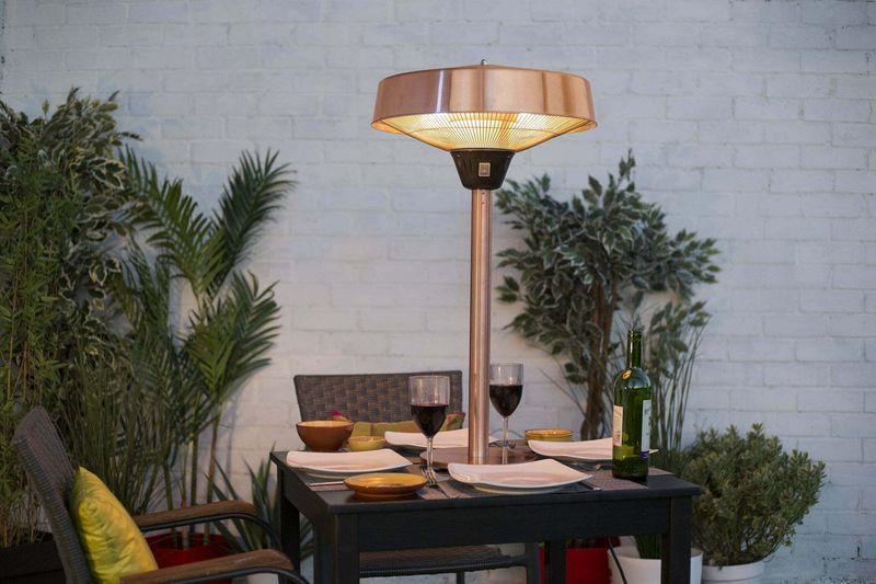 Copper Tabletop Halogen Electric Heater