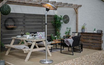 Silver Adjustable Standing Heater