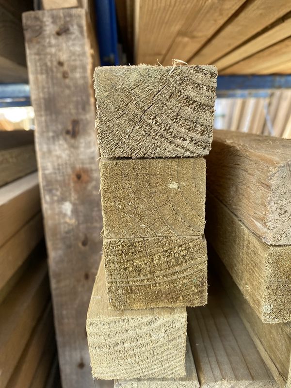 2 x 2 (47 x 35mm) Treated Rough Sawn Timber 4.8m