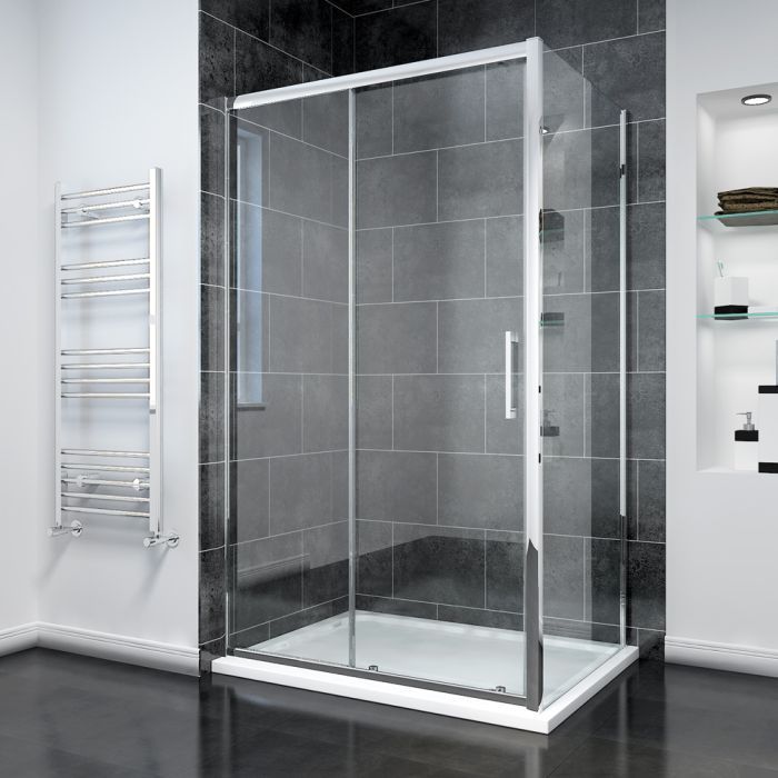 Side Panel For Framed Shower Door &amp; Cubicle 6mm Tempered Glass (Height 1850mm)