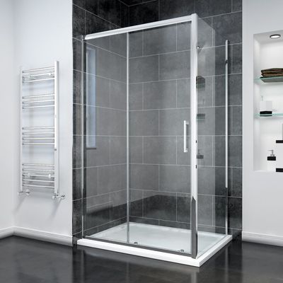 Side Panel For Framed Shower Door &amp; Cubicle 6mm Tempered Glass (Height 1850mm)