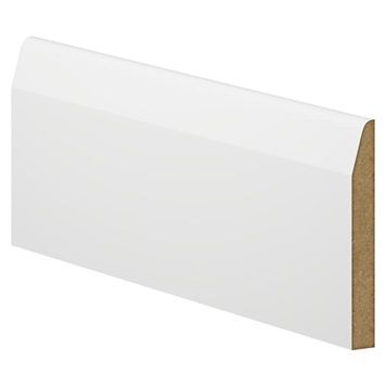 Chamfered White MDF Skirting 4.2m