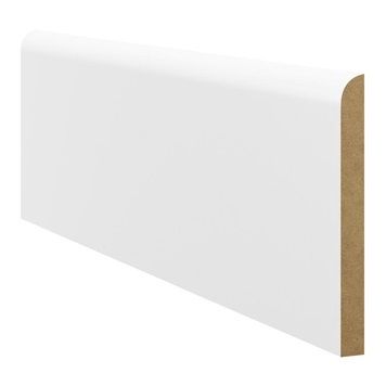 Pencil Round White MDF Skirting 4.2m