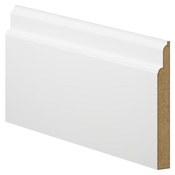 Lambs Tongue White MDF Skirting 4.2m (Pack of 10)