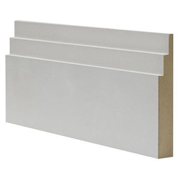 Stepped White MDF Skirting 4.2m