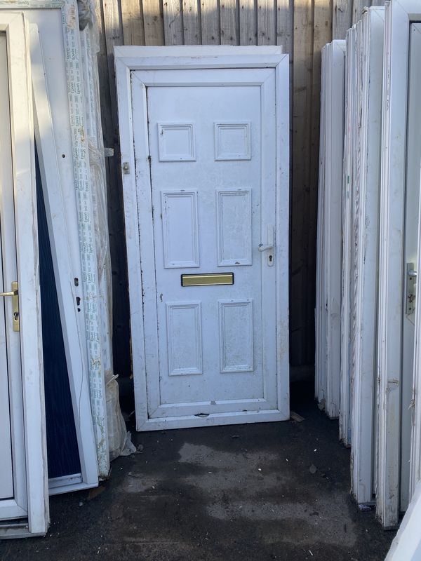 White uPVC External Door 900 x 2005