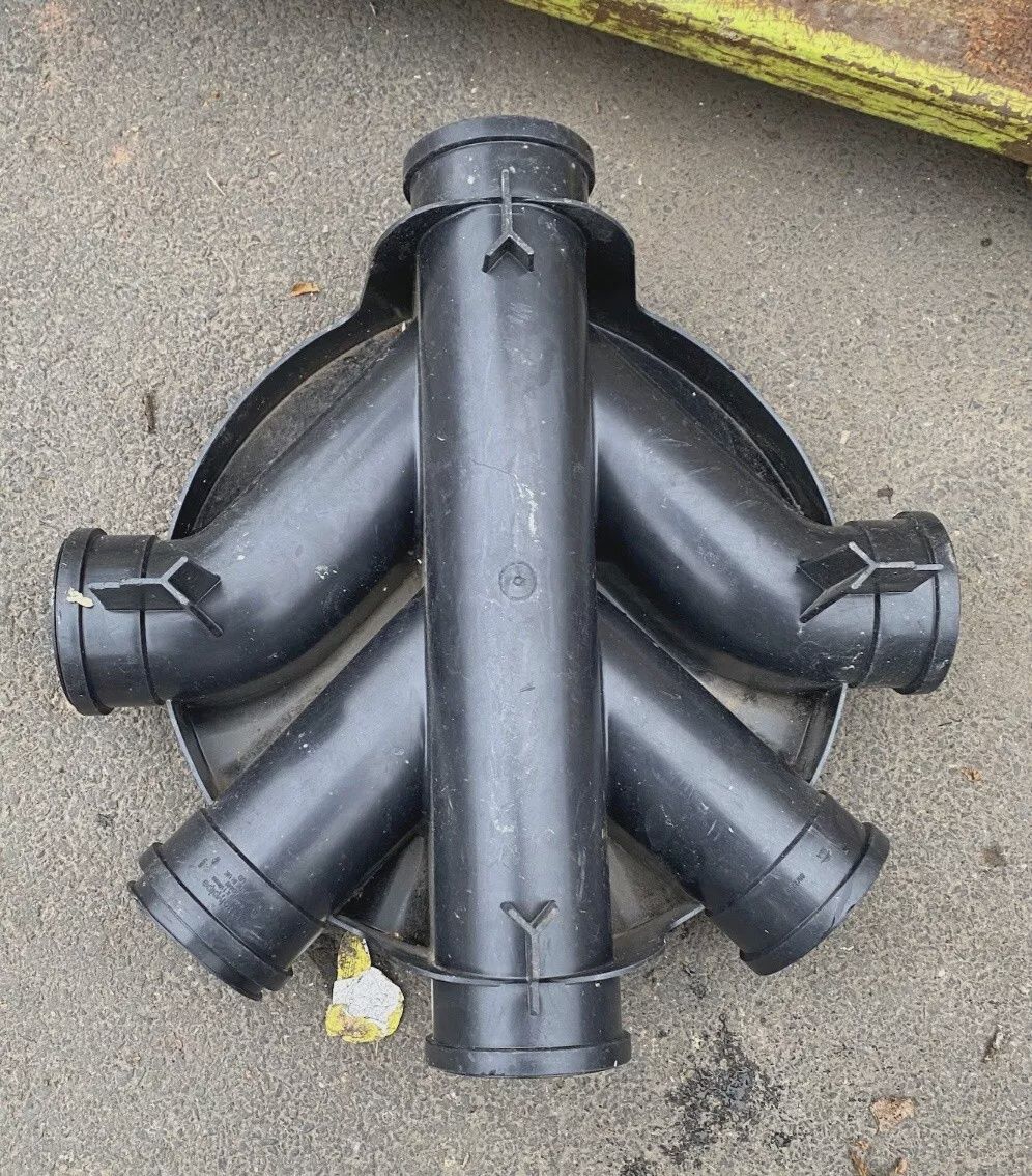 Polypipe 460mm Underground Drainage Inspection Manhole Chamber Base Black
