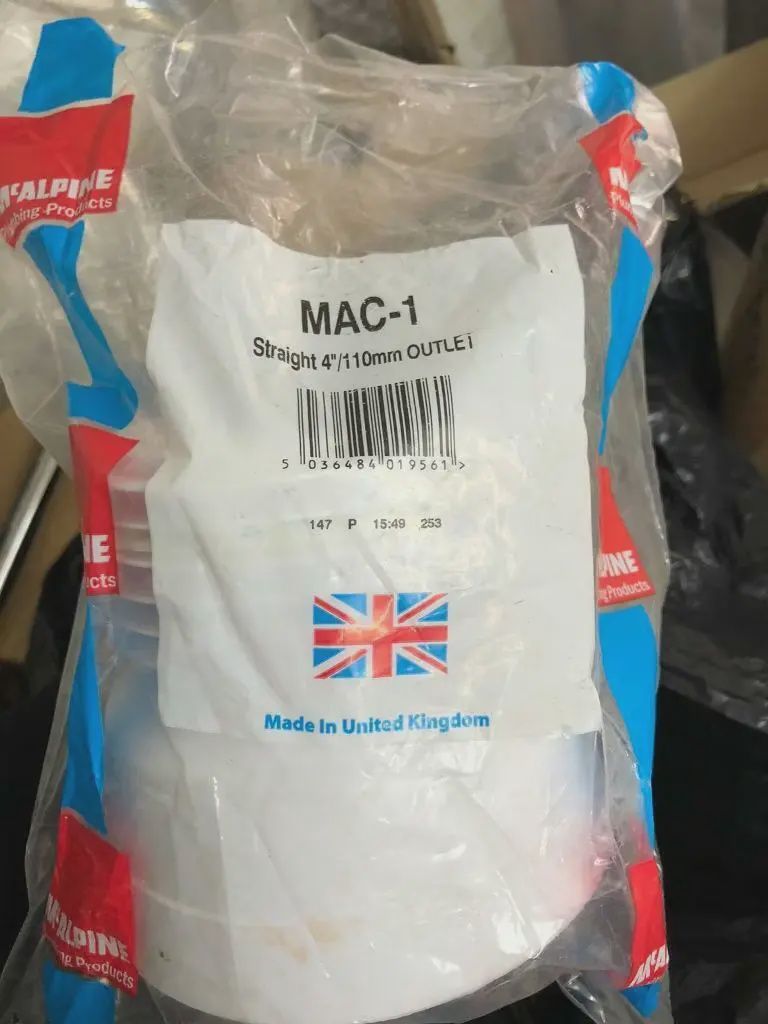 McAlpine MAC-1 Straight 4” / 110mm Outlet (Pack of 5)