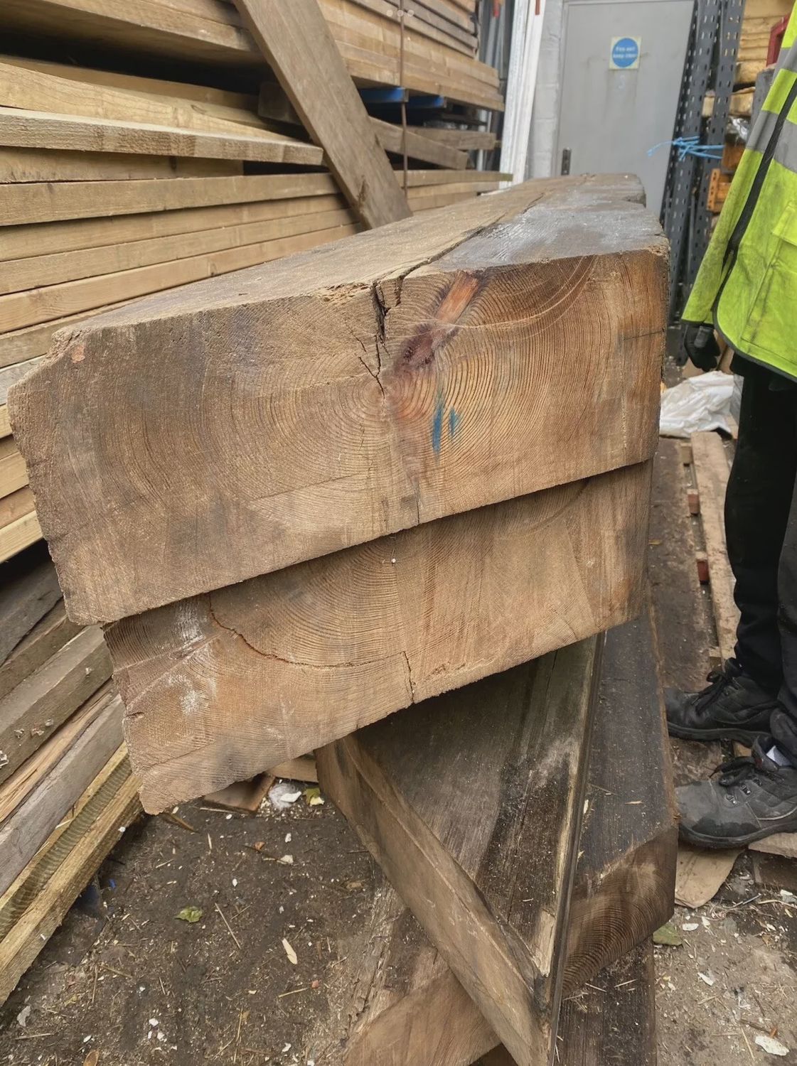 13.5 x 6.5 Reclaimed English Oak Beam 2.4m