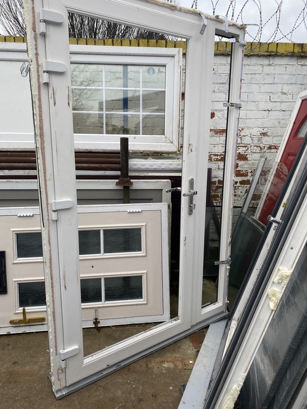 External Door With Glass Attachment (1380 x 2009) Grey