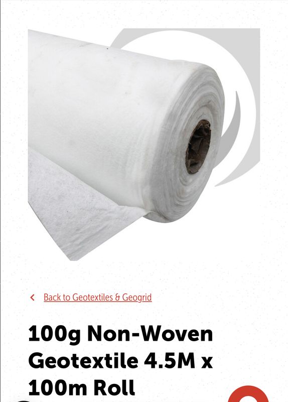 100g Non-Woven Geotextile 4.5M x 100m Roll