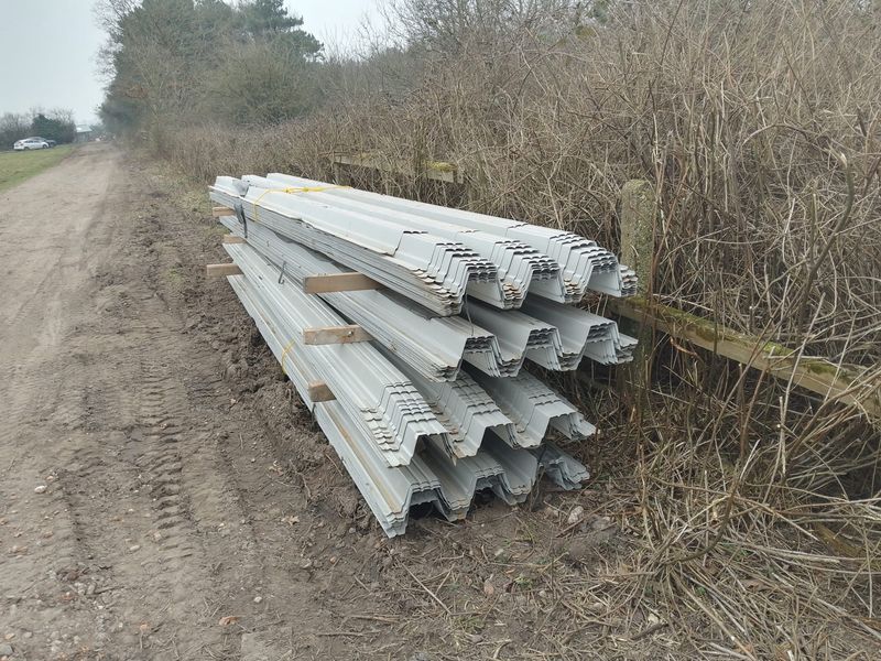 New Corrugated Roof Sheets (Silver) 5-6m Length 700mm Width
