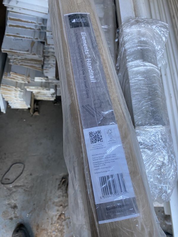 Solid White Oak 4.2m Elements Handrail Un-Grooved for Glass Panel Clamps