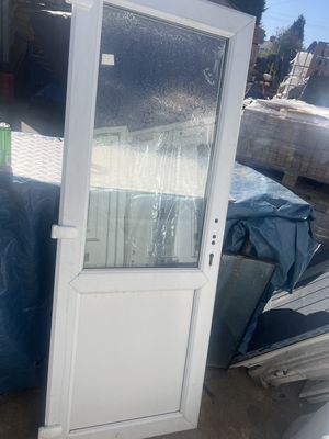 White uPVC Door LH (740 x 1960)